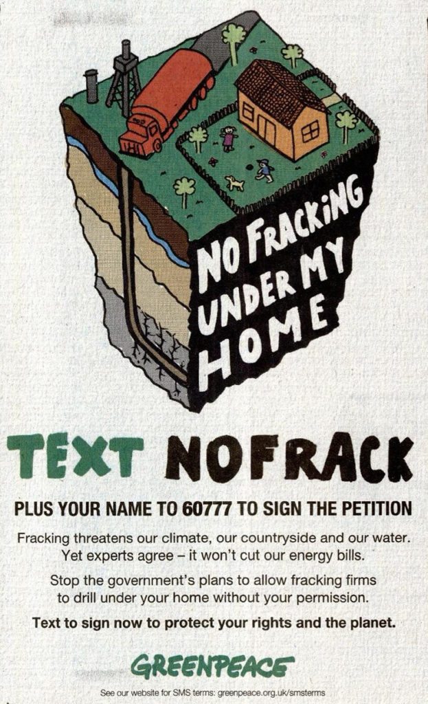 Greenpeace advert appearing in the national press which was banned in 2015. Photo: Greenpeace 