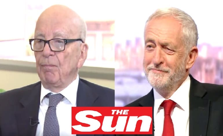 Rupert Murdoch Jeremy Corbyn The Sun Main