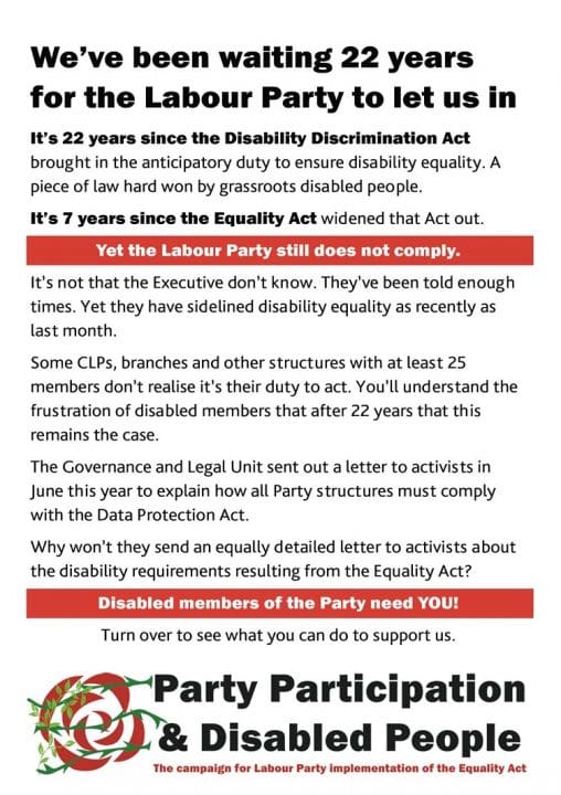 Labour Party Disability Campaign