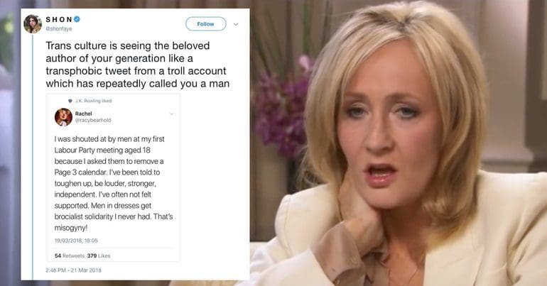 Fans Furious With J K Rowling Over Tweet Ridiculing Transwomen As ‘men