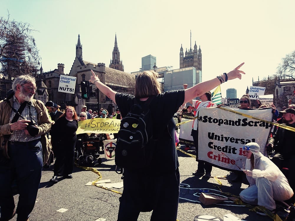 Paul aPeters leads the DPAC protest