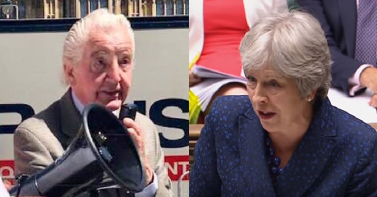 Dennis Skinner and Theresa May