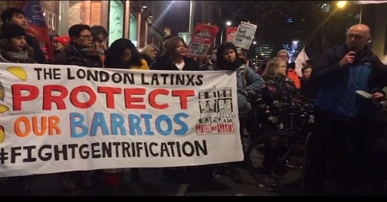 Protesters, Elephant and Castle