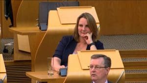 Michelle Ballantyne in Holyrood