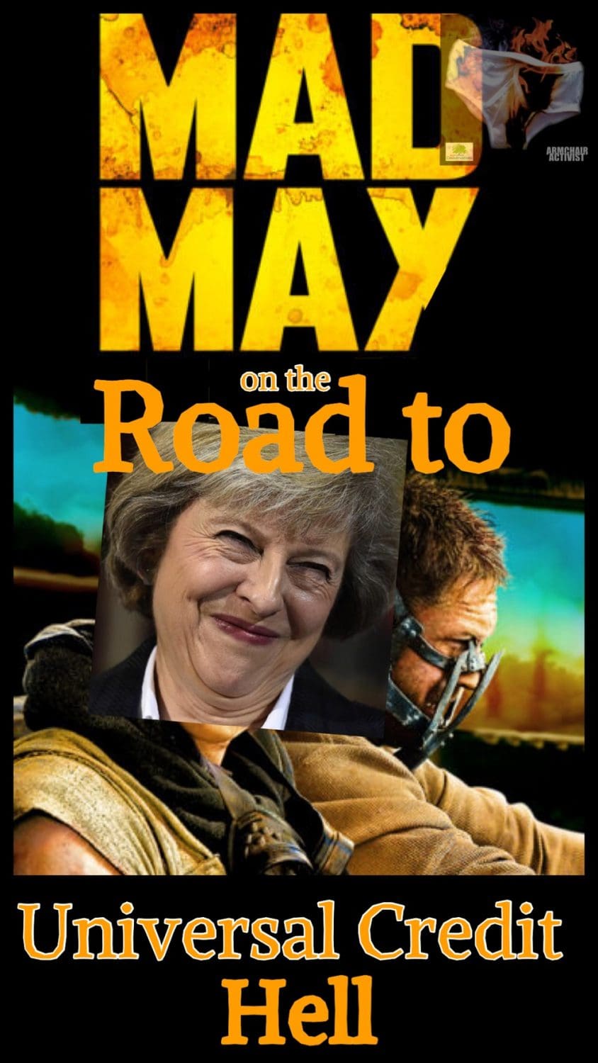 A DPAC meme of Theresa May