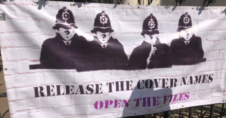 Banner saying release the cover names