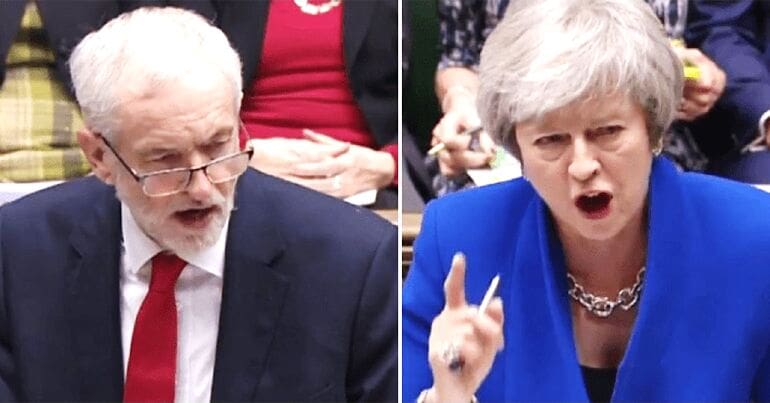 Jeremy Corbyn and Theresa May