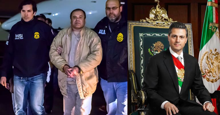 El Chapo and Enrique Peña Nieto.