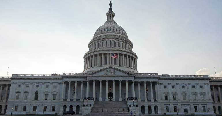 The US Congress building.