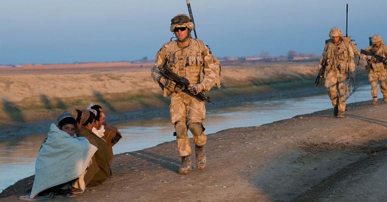 British soldiers on patrol in Afghanistan