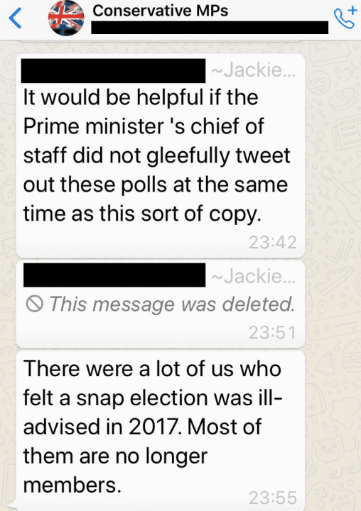 Leaked Whatsapp Messages Show Tory Mps Freaking Out Over Facing Corbyn In An Election The Canary