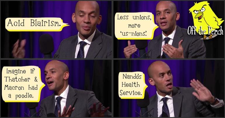 Images of Chuka Umunna making bland statements