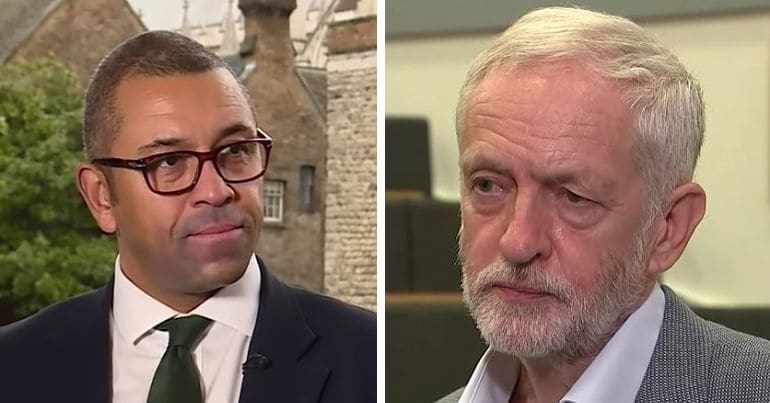 James Cleverly and Jeremy Corbyn