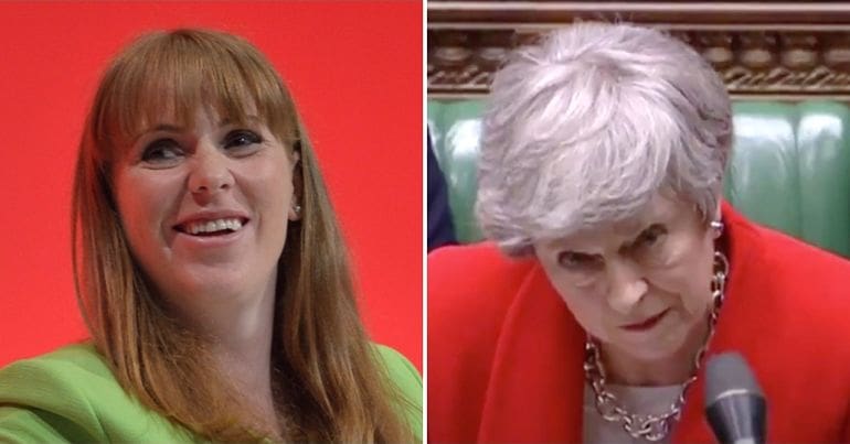 Angela Rayner and Theresa May