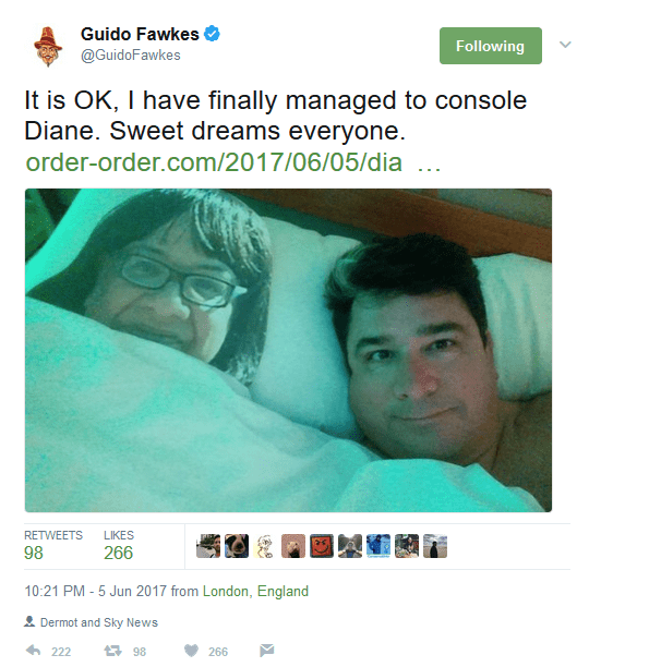 Guido Fawkes tweet