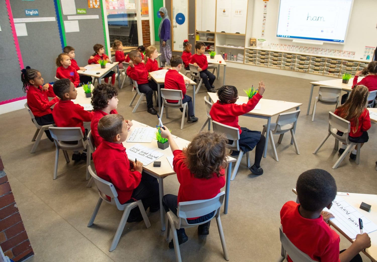 Children in a classroom