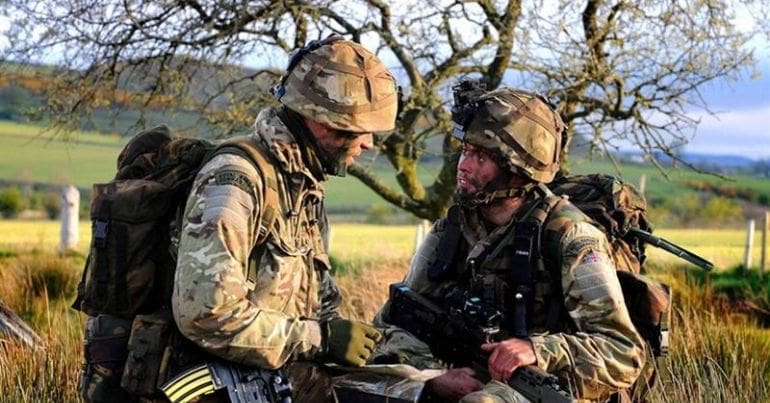 Soldiers in a field