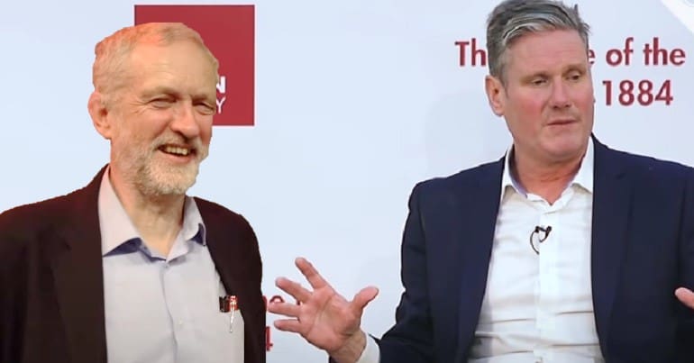 Keir Starmer with Jeremy Corbyn