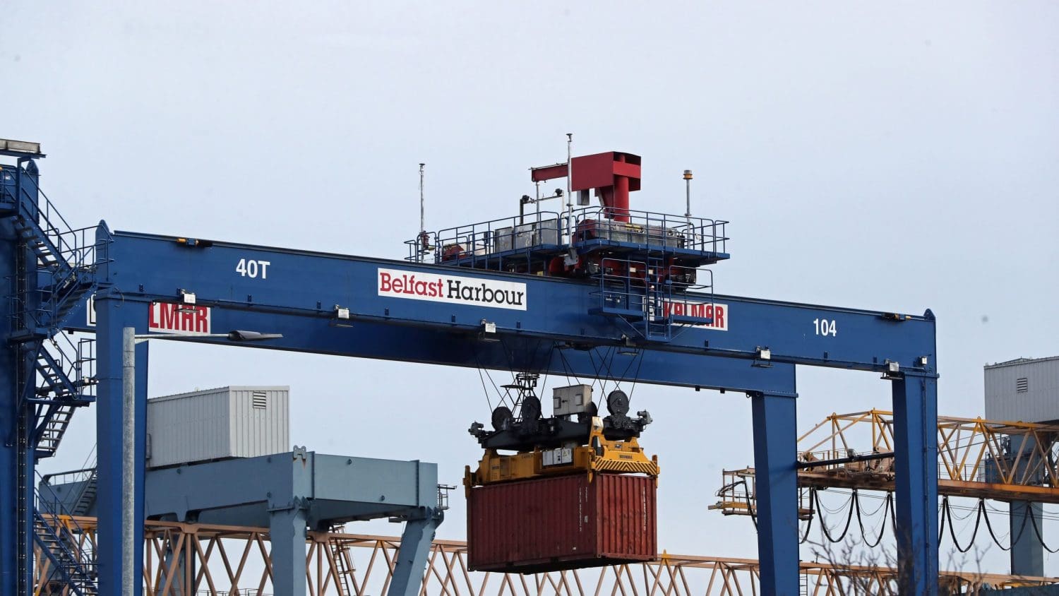 Containers at a dock