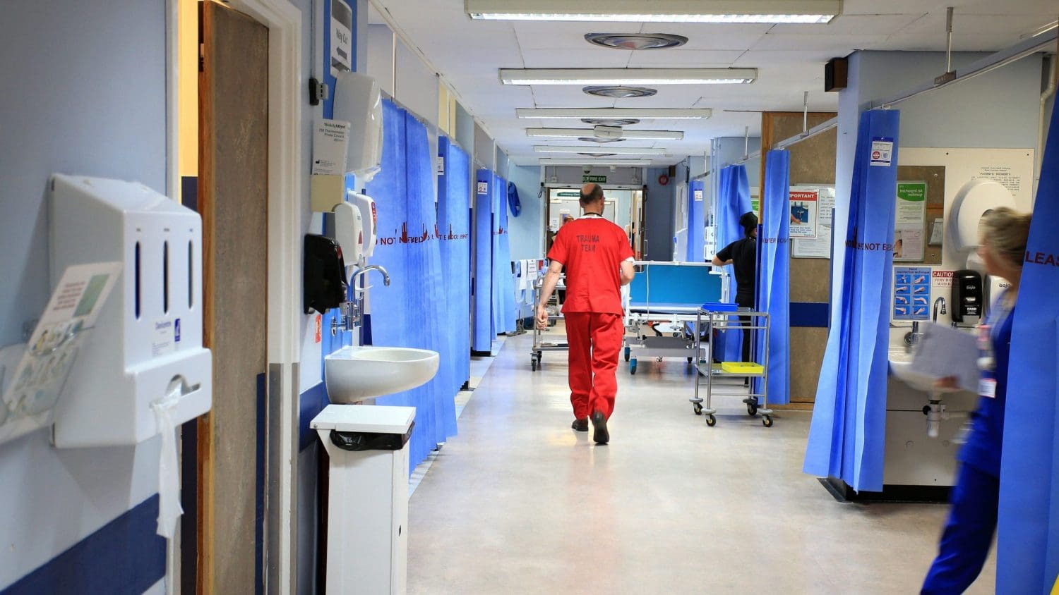 A doctor on a hospital ward