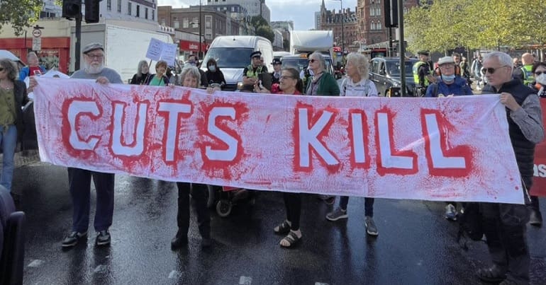 DPAC protest over Universal Credit