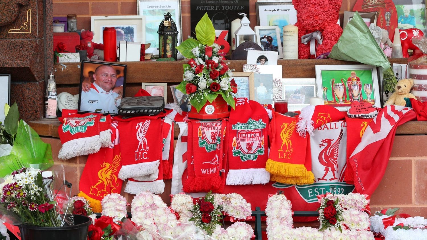 A memorial to victims of the Hillsborough disaster