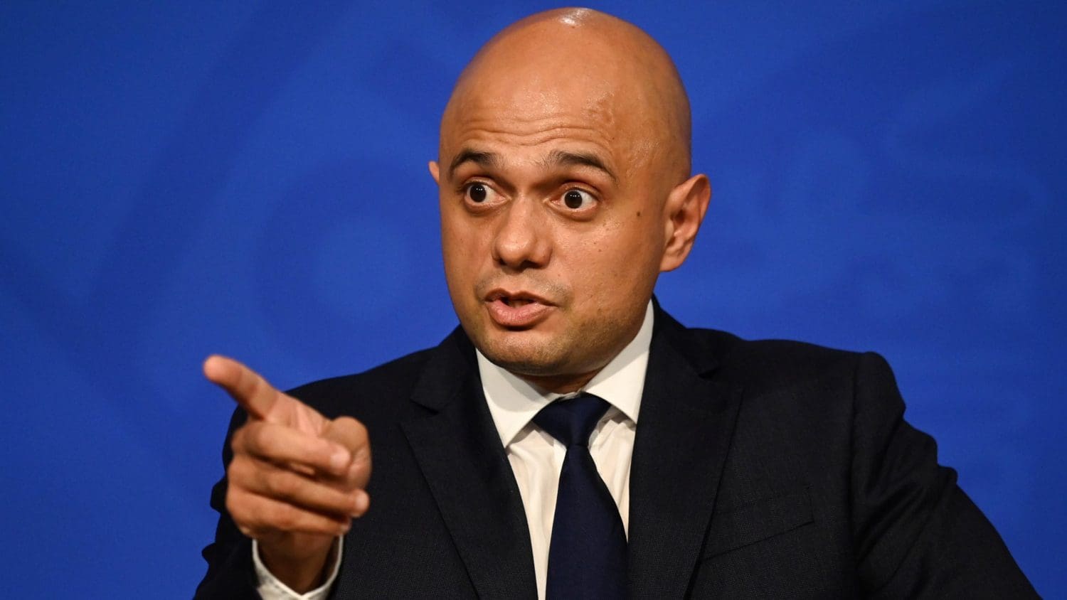 Sajid Javid pointing his finger