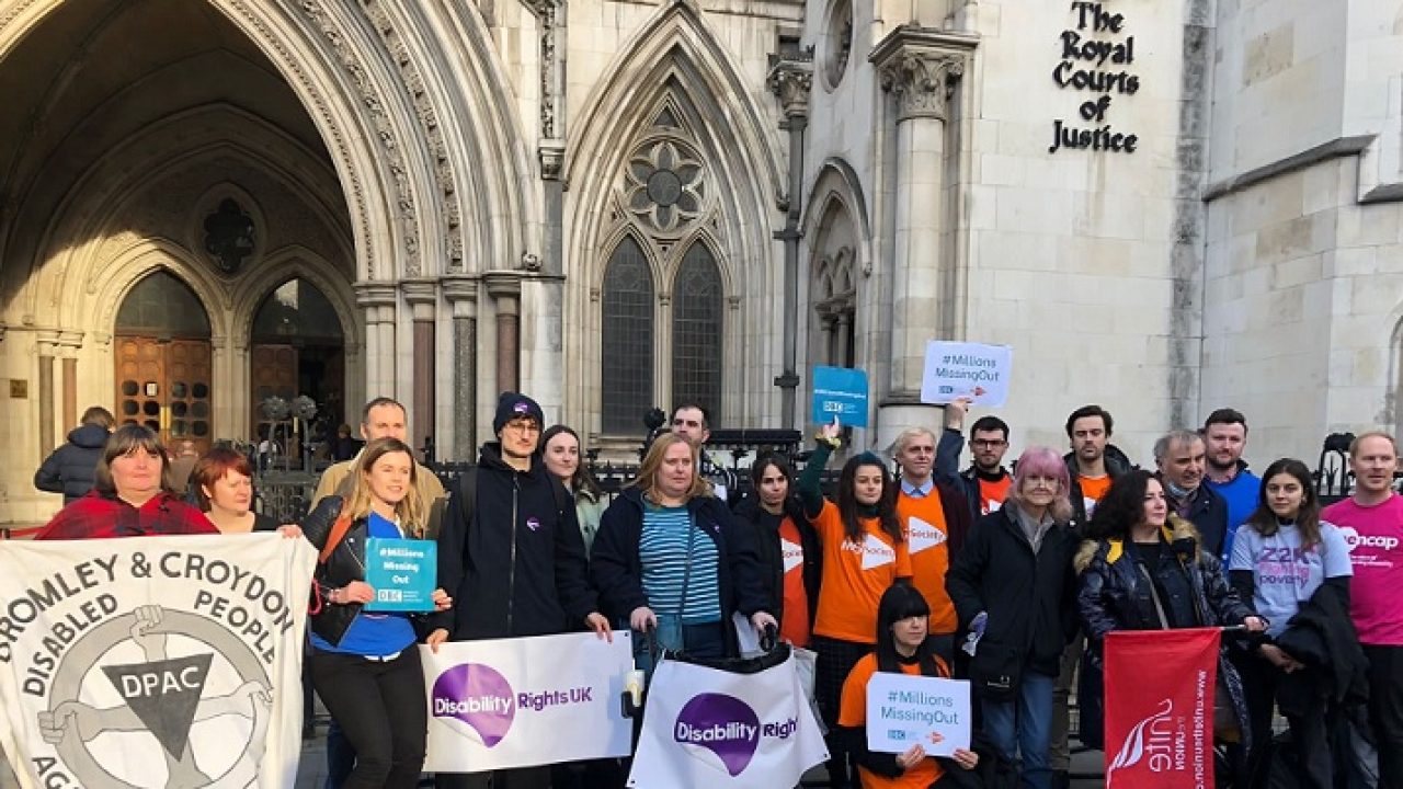 the dwp just faced a protest outside the high court the canary