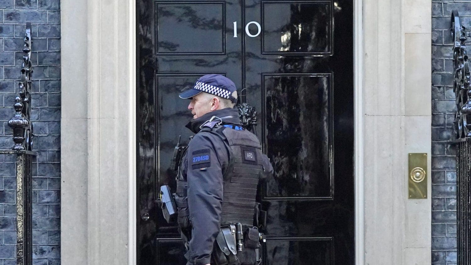 A police officer outside 10 Downing Street