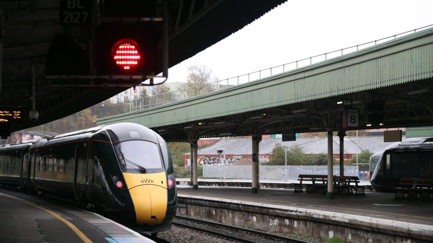 Train in a station