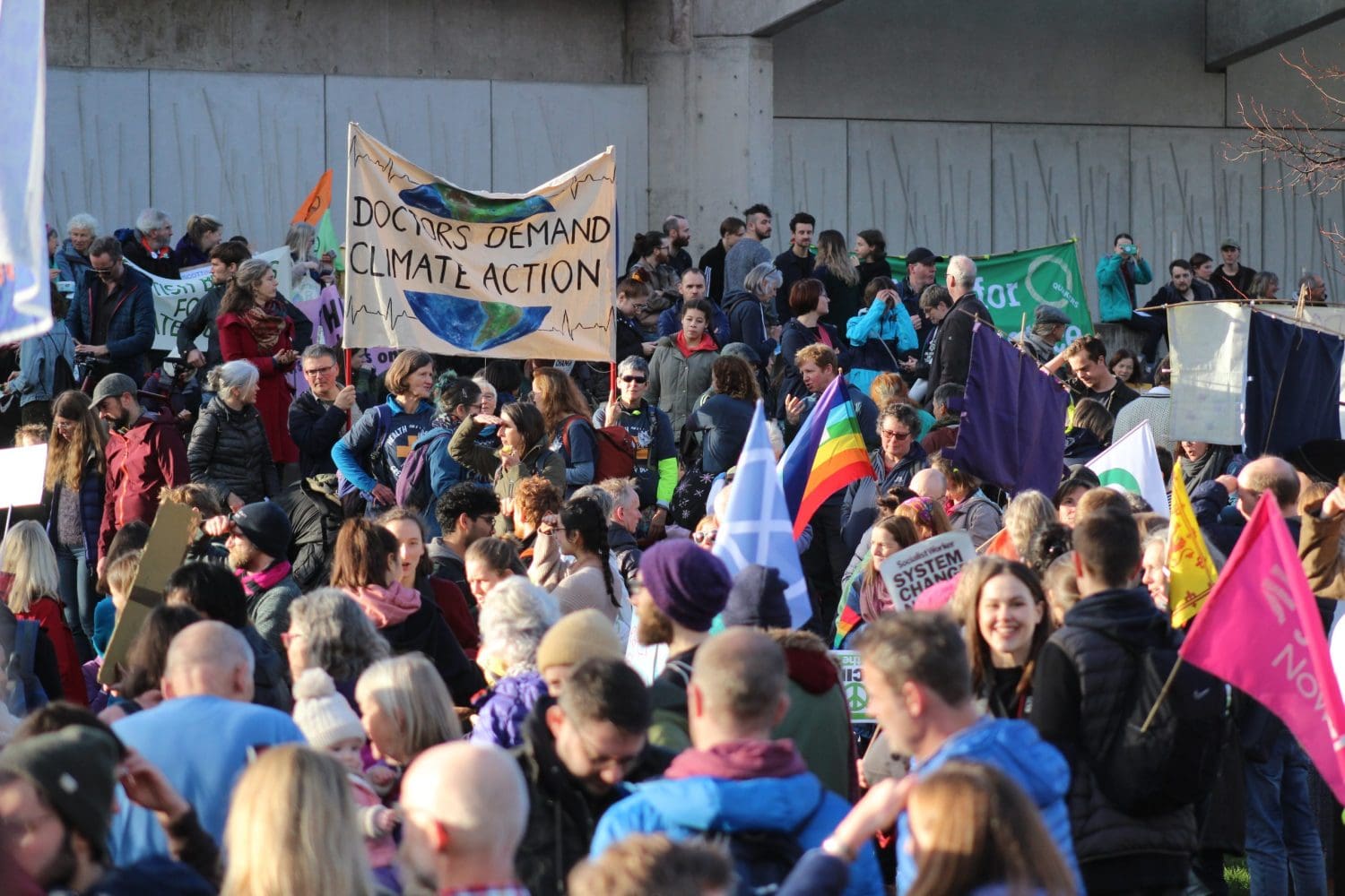 A climate justice protest in Edinburgh