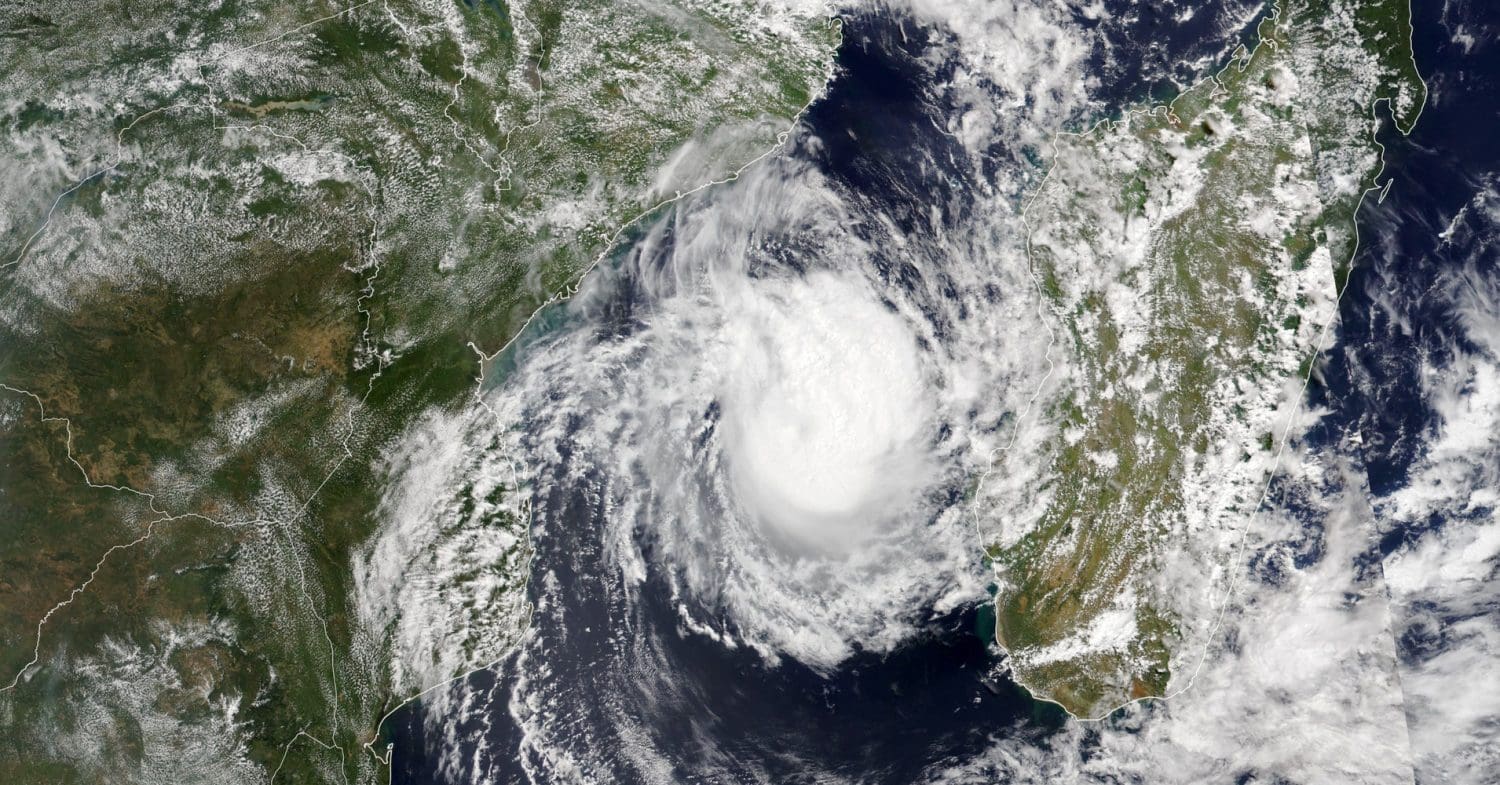 Satellite image of tropical cyclone Freddy over east Africa and Madagascar, as Global South countries demand a loss and damage fund