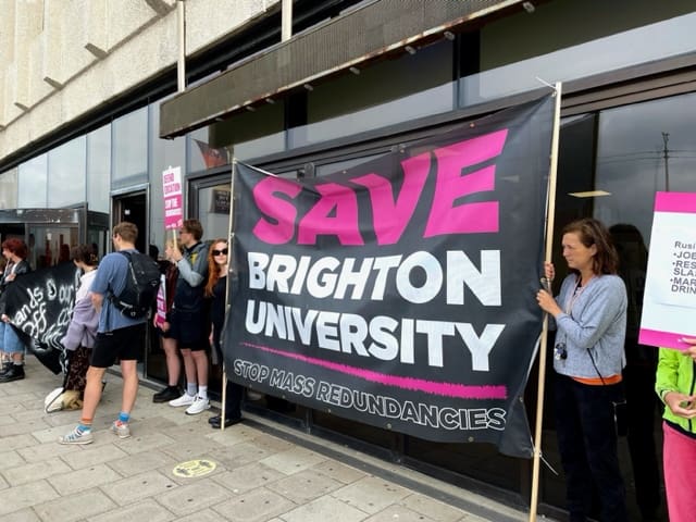 Brighton University protest