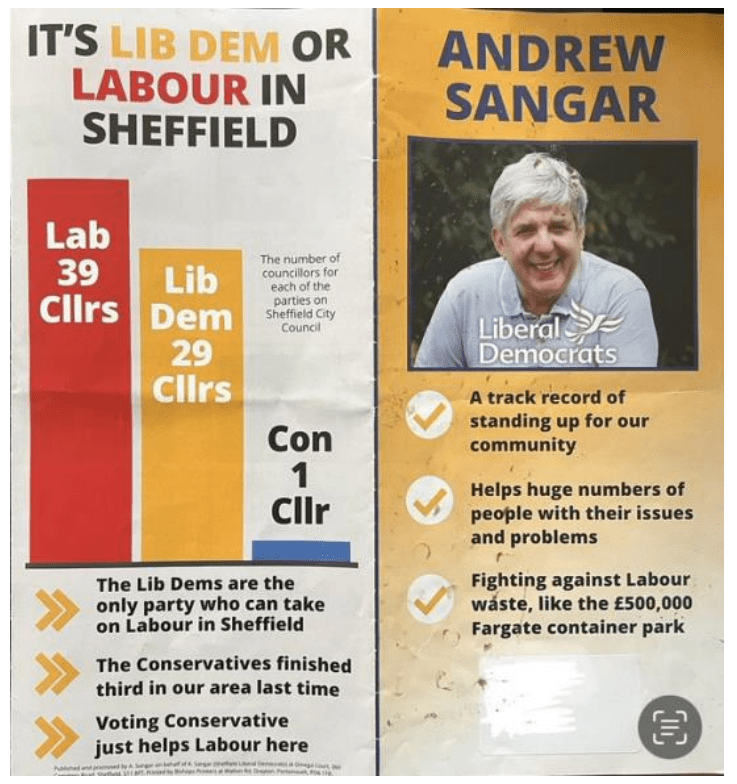 Lib Dem leaflet