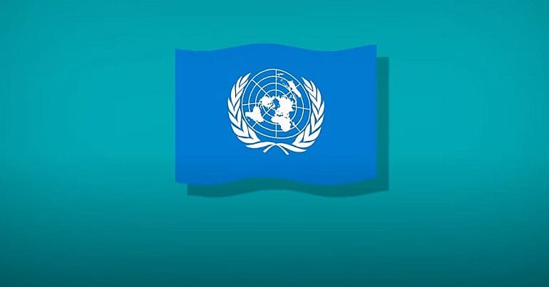 The UN flag UNCRPD disabled people