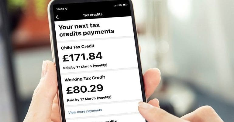 Tax Credits on phone Universal Credit DWP benefits