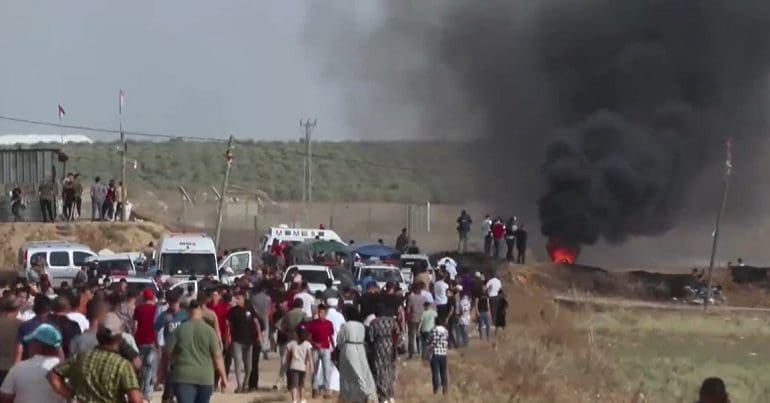 Protest against Oslo accords in Gaza