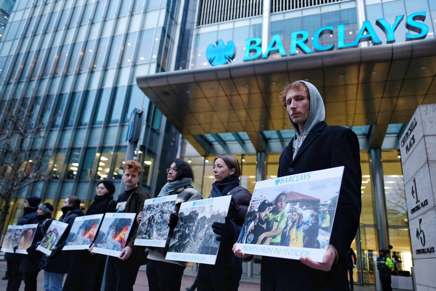 Barclays protest Fossil Free London