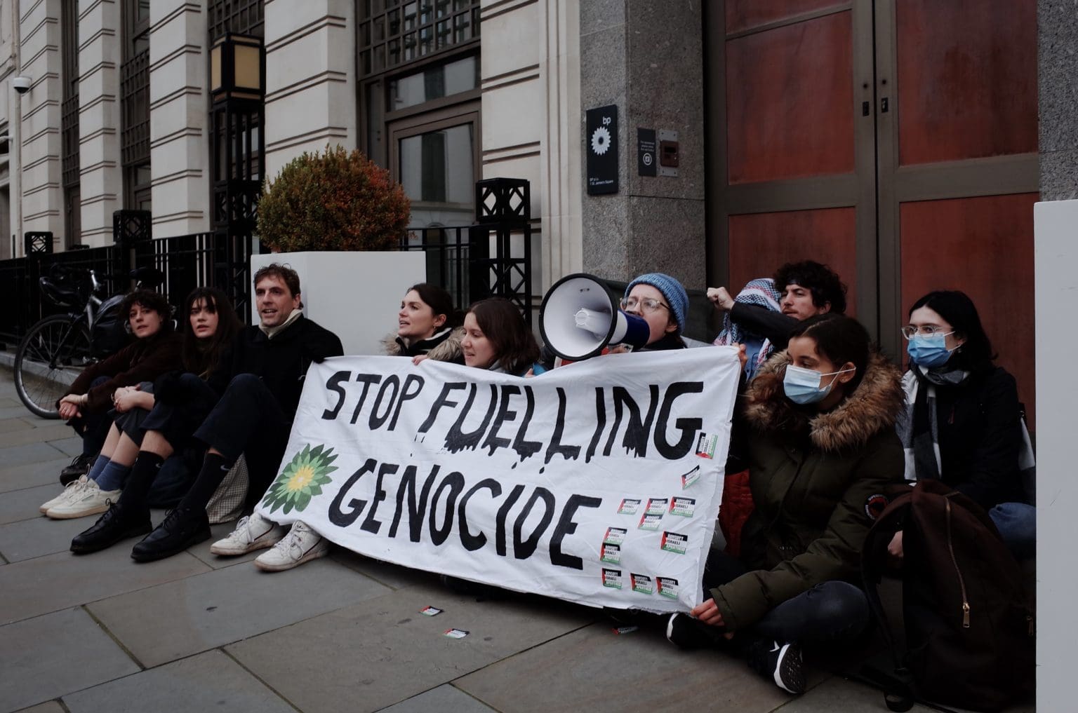 BP Offices Blocked Amid Its Complicity In Israel's Assault On Gaza