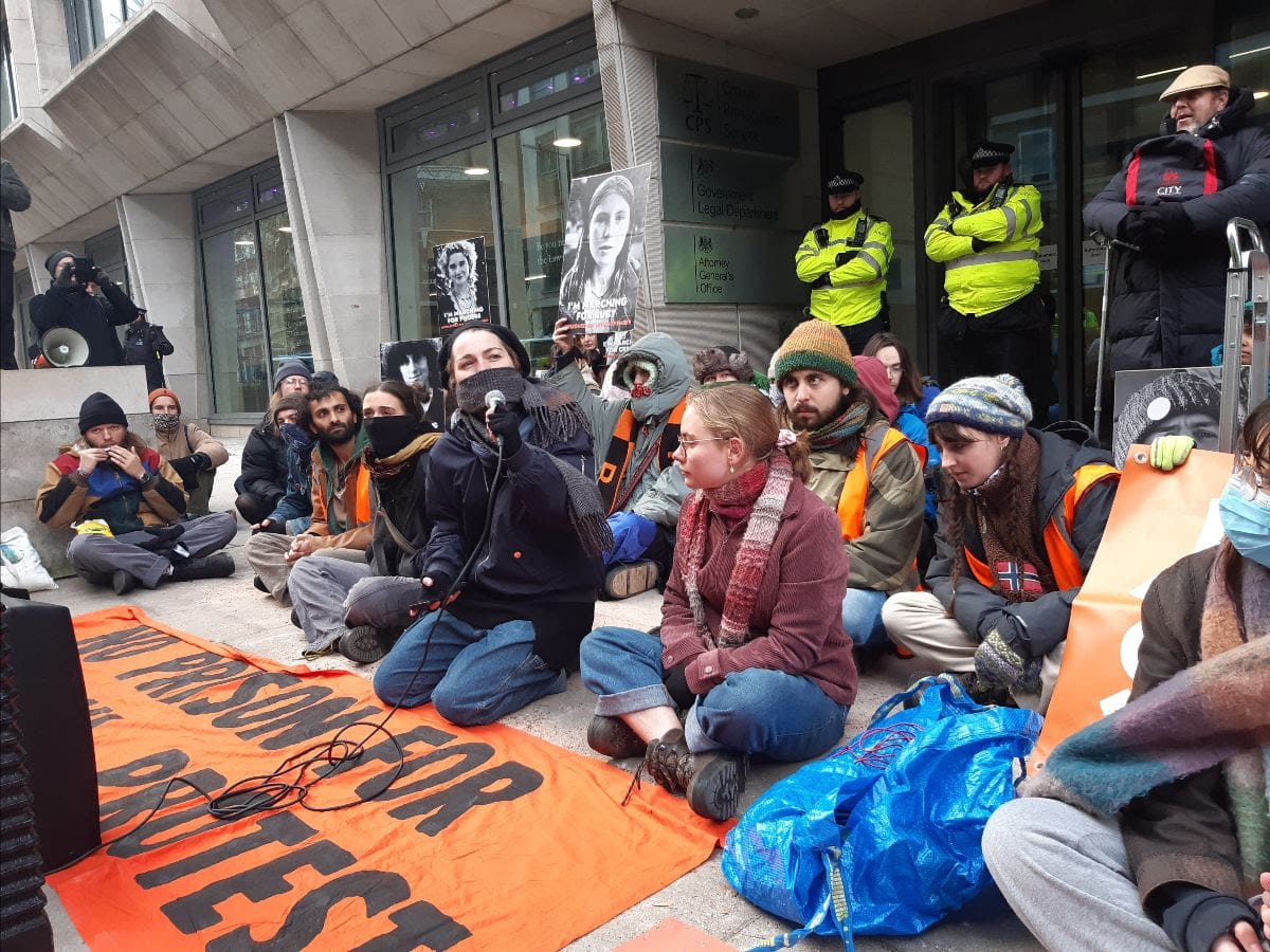 A sit in outside the CPS