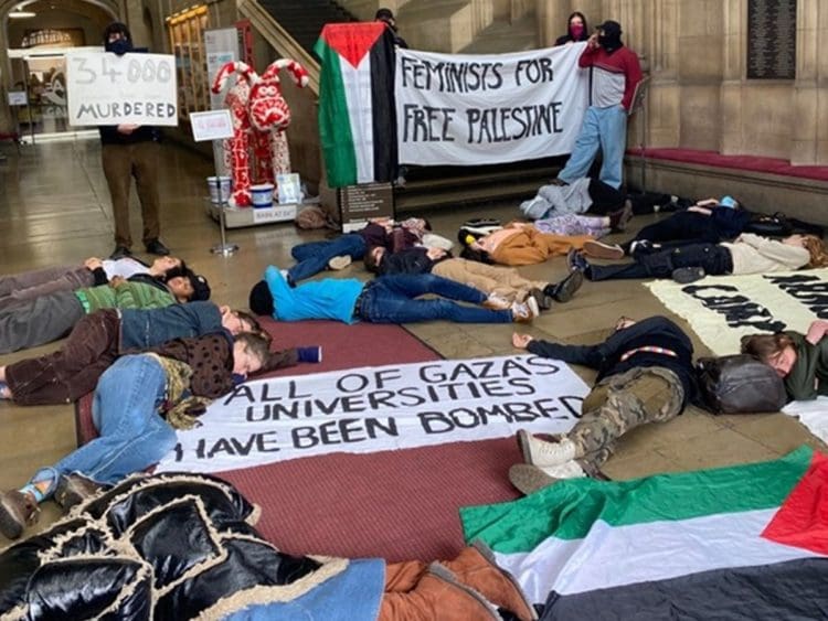 Bristol University die in over Israel arms