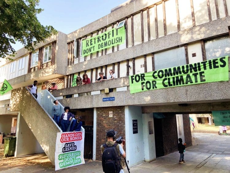 Protest on the Lesnes Estate run by Peabody