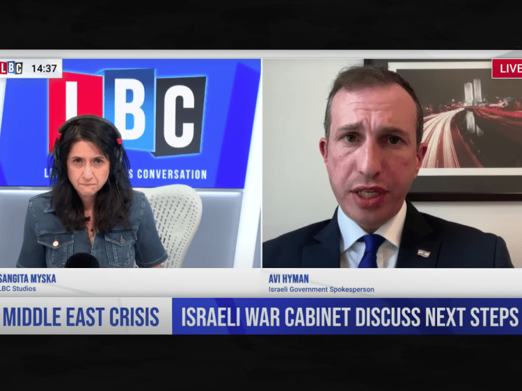 Sangita Myska and David Hyman on LBC Israel