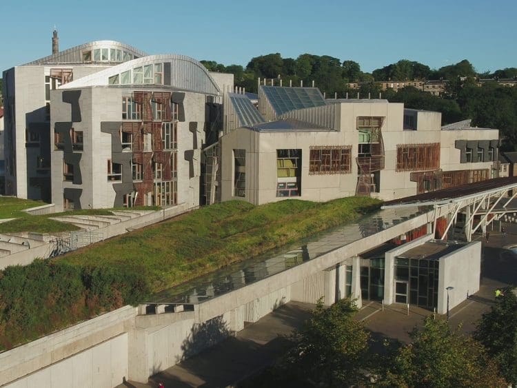 Scotland net zero parliament building