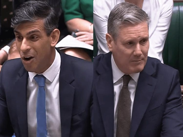 Sunak and Starmer at PMQs Corbyn