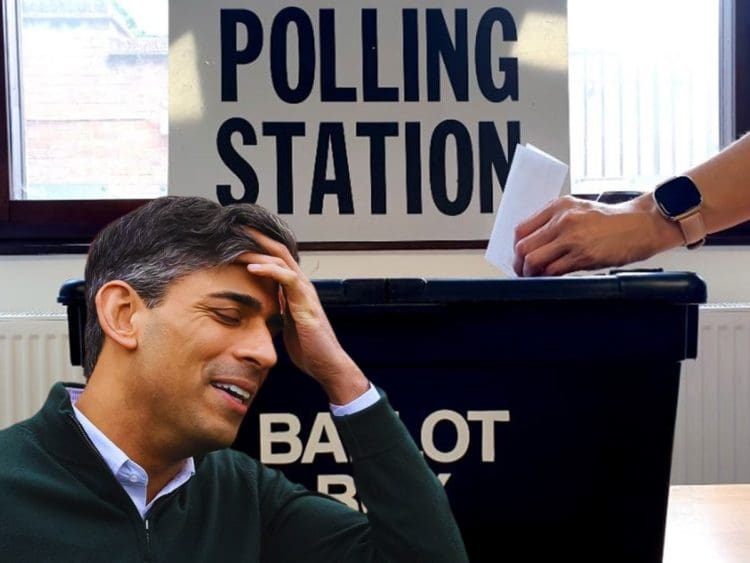 local elections TUC rishi sunak staring at a ballot box wages