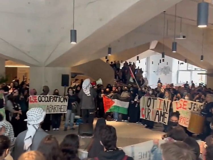 Students occupying LSE over Israel climate crisis LSE protests