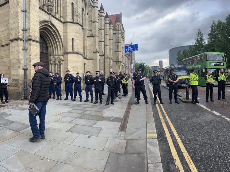 University of Manchester cops lined up