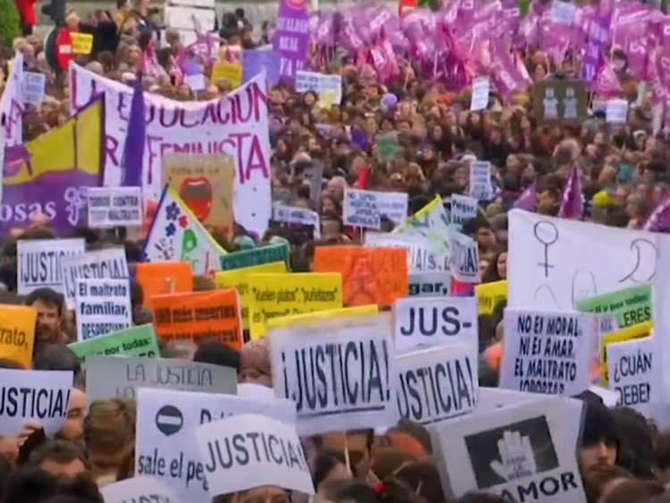 Protest on violence against women VAWG EU