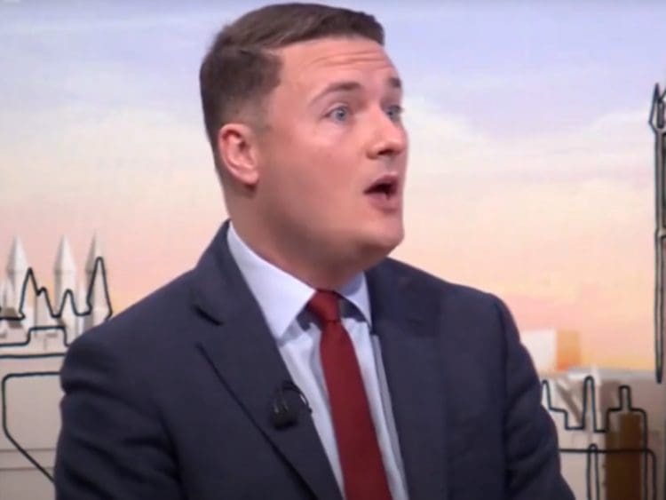 Wes Streeting looking shocked NHS Labour